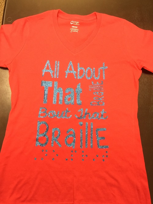 ALL ABOUT THAT BRAILLE Tee (Red)