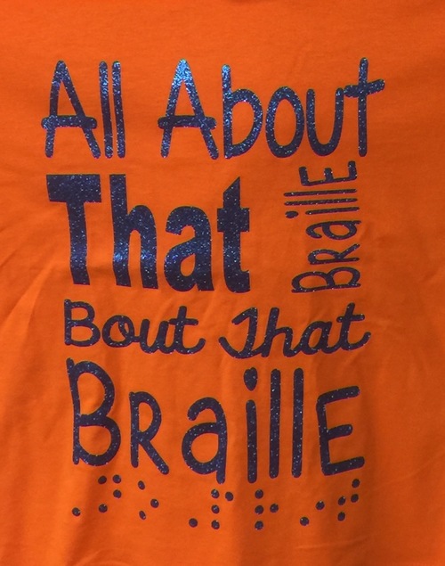 All About That Braille Orange Front
